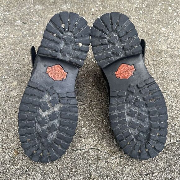 Harley Davidson Faded Glory Leather Moto Boots Womens 9 Lace Up Vintage 81024 - Picture 16 of 16